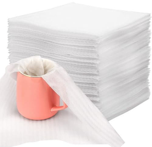 ZYEKIU 40 Piezas Bolsas de Espuma para Cojín Burbujas Embalaje de Plástico | Ligero Rollo Burbujas Embalaje Espuma Reutilizable y Fácil para Platos Vasos Suministros de Amortiguación para Envío