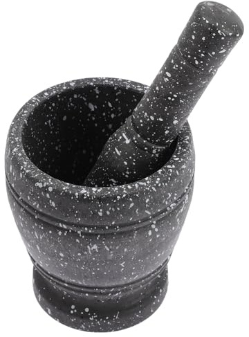 TOYANDONA Ensemble Pilon et Mortier Marbré pour Usage Domestique Presse-Ail Manuel en Plastique Solide Accessoire la Cuisine pour Broyage d'Épices et Médecine Chinoise pour Préparer