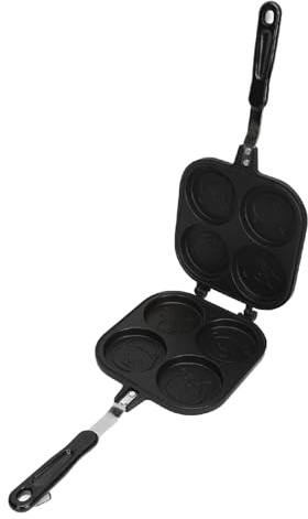 BTOSEP Double Sided Pancake Pan Anti Stick Coating Aluminum Alloy Multifunctional Double Sided Pan for Wheel Pie Bread Egg