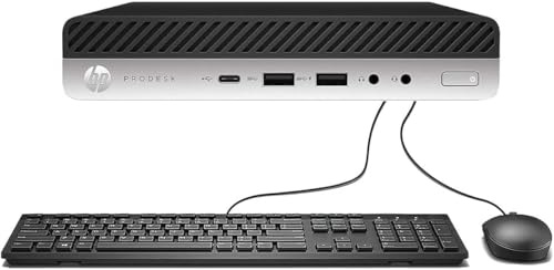 HP ProDesk 600 G4 Mini ordinateur de bureau Intel Core i5-8600, 8 Go de RAM, SSD 256 Go, WiFi, Bluetooth, clavier QWERTY américain, Windows 11 Pro (reconditionné)