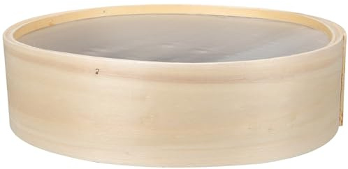 FESTFENDS Haushaltsmehlsieb, Feines Bäckereisieb für Salz und Kakaopulver | Handmehlsieb, Beige, Feines Netz zum Schnellen Filtern von Rückständen, für Zuhause und Restaurants