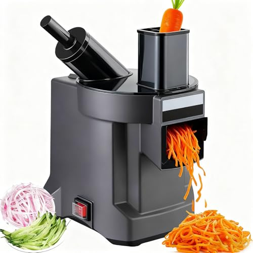 Cortador eléctrico de alimentos, cortador de verduras multifuncional y cortador, cuchillas fáciles de limpiar para papas fritas, cebolla y procesamiento de alimentos