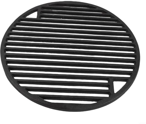 Parrilla redonda de hierro fundido para barbacoa de 30 cm-45,7 cm para parrillas de carbón y gas, reemplazo de barbacoa al aire libre (malla de rejilla de 30 cm)