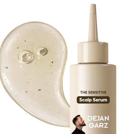 Dejan Garz Sensitiv Sérum pour cuir chevelu sensible et sec - Sérum capillaire sans parfum et sans parfum - Traitement apaisant avec panthénol, urée et céramides - Sérum sans rinçage (150 ml)