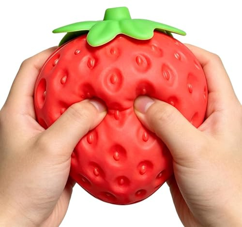 Posgcks Groß Früchte Stressball, Realistische Fruchtform Antistressball, Lustiges Dehnbares Sensorisches Quetschobst, Für Geschenktütenfüller, Männer Und Frauen