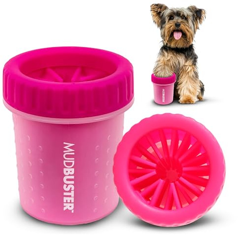 Dexas PW700233 MudBuster Outil Portable de Nettoyage de Pattes de Chien Rose Taille S