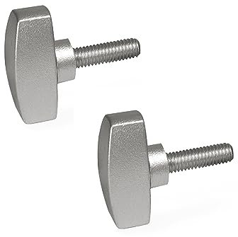 Ganter Normelemente | Edelstahl-Flügelschraube - GN 433-26-M5-10-MT | Griffdurchmesser 26mm | Edelstahl-Feinguss | 2 Stück