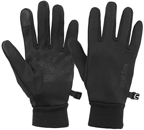 ALPIDEX rutschfeste Handschuhe Touchfunktion Warme Fahrrad Winterhandschuhe Laufhandschuhe, Größe:S