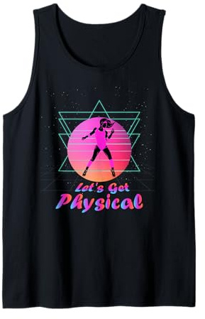 80er Jahre bleib Fit Aerobic Gymnastik Let's Get Physical Tank Top