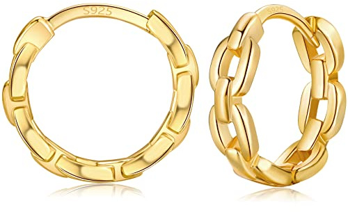 Creolen Silber 925 Damen Ohrringe, Ohrringe Silber Kleine Gold Huggie Creolen, Hypoallergen Knorpel Schlafen Ohrringe Piercings Schmuck für Frauen Mädchen Männer 8mm 10mm 12mm