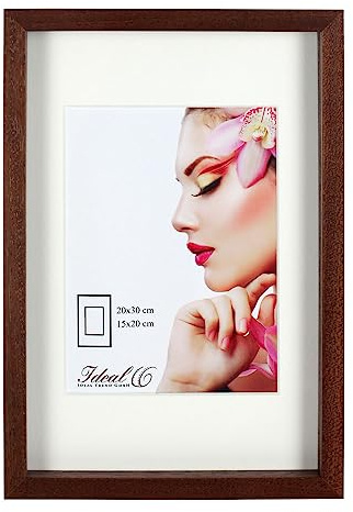 IDEAL TREND 3D Objektrahmen Holz Bilderrahmen Shirt Trikot Wanddeko Rahmen Collage Poster S223: Farbe: Braun | Format: 40x50