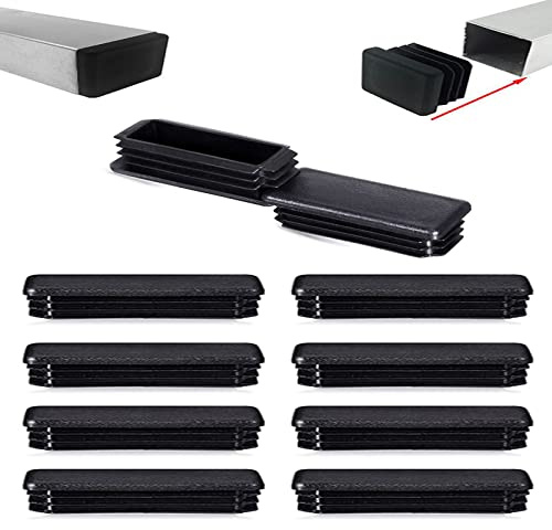 Zaky Kunststoff Rechteck Stecker Rohr Post Endkappe 80 x 20mm für Rechteck Rohr Stuhl Gleiter Einsätze 20 Stück