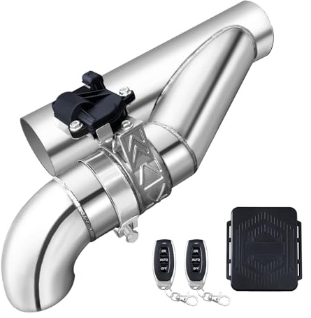 3 Inch Electric Exhaust Cutout with Elbow Valved Muffler Valvetronic Exhaust Valve Kit