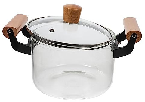 2.5l Transparent Pot Heat Resistant Soup and Porridge Pan Home Cooking Pot Cookware