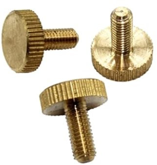 Rändelschrauben, Rändelschraube mit Griff, 20 Stück, M3, M4, M5, M6, gerändelter Messing-Flachkopf, handfest, Rändelschrauben, Befestigungs-Reparaturschrauben, M3 x 6 mm ( Color : 20 Pieces , Size : M