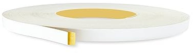 Bande de bordure en PVC blanc de 1,6 cm x 30,5 m - Bande adhésive en vinyle flexible pour moulure d'armoires en bois, stratifiés, étagères, meubles, comptoir, panneaux de contreplaqué formica