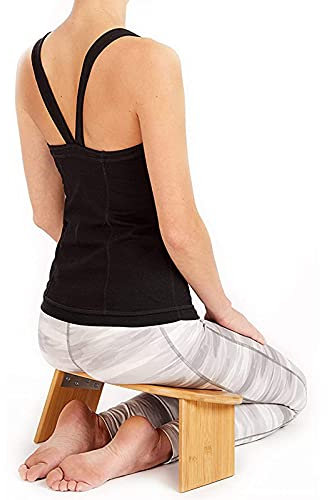 Samnuerly Meditationsstuhl, klappbare Meditationsbank, ideal für Vipassana und Transzendentale Meditation,Beige