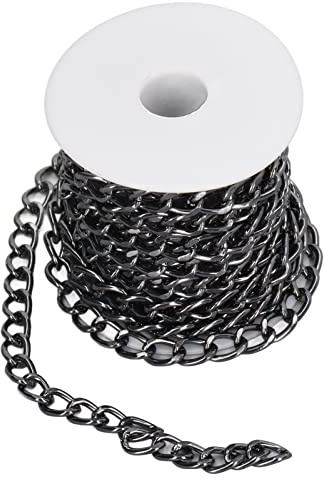 Große Aluminium-Bordstein-Kleiderketten Rollen Dicke, Gedrehte Kettenglieder Für Halskette, Armband, Schmuck, Zubehör, Heimwerkerbedarf