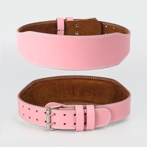 QmEna Gewichthebergürtel, Gewichthebergürtel für Männer und Frauen, Kniebeugen-Kreuzheben-Gürtel, für Powerlifting, Gewichtheben, schweres Training, Krafttraining, Bodybuilding pink,XL=130CM