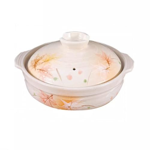 Cazuela De Cerámica Olla De Barro, Cuencos De Cerámica Con Tapa, Cacerola Antiadherente Con Tapa, Fuente Redonda for Servir Con Asas, Olla for Estofado, Sopa, Vapor, Apto for Horno, Resistente Al Calo