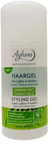 Ayluna Naturkosmetik, hårgel ekologiskt koffein och bambu, starkt grepp, 100 ml, vegansk och ekologisk