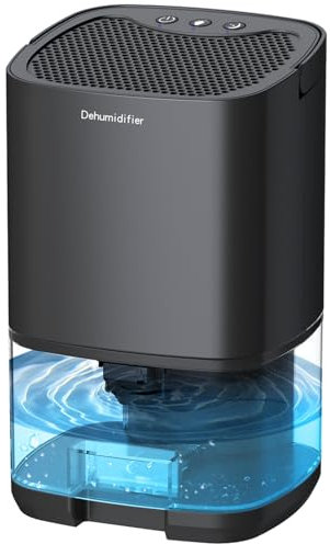 Deumidificatore per la casa 35OZ Piccolo deumidificatore per camera 2500 piedi cubi (350sq ft) con 7 luci LED, ultra silenzioso e deumidificatore a spegnimento automatico