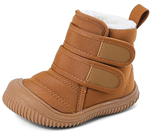 MASOCIO Baby Boys Girls Winter Warm Boots Toddler Kids Booties Anti-Slip Rubber First Walking Shoes