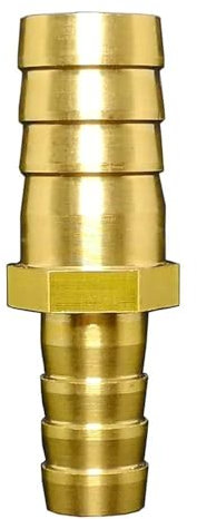 1 Pieza de Racor de latón para Manguera 4-25 mm, Adaptador Reductor Recto, adaptadores Iguales, Accesorio de Tubo de latón para Transferencia de Agua, Gas, Aceite (tamaño: 16 mm a 12 mm Espiga)