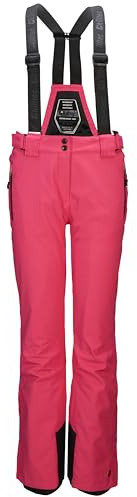 Killtec Laraka 35247-000 - Pantalones de esquí para Mujer (con Peto Desmontable y protección en los Bordes, Talla 42), Color Rosa