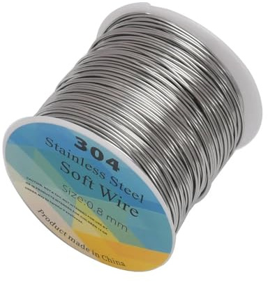 304-Edelstahl - Draht für Kettendraht, Skulpturendraht und Schmuckherstellungsdraht (1, 0.8mm/40meters)