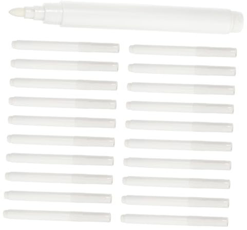 SEWACC 20stücke Weiß Kreidemarker Tafel Flüssigkreide Stifte Löschbar Zeichenstifte Für Glas Fenster Schreibbedarf Markierstifte Zeichenkreidestifte Tafelstift