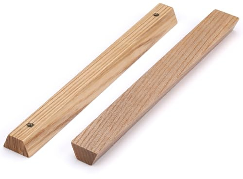 SYZOW 6 Stück Holz Möbelgriffe aus Wachsholz | Lochabstand 192mm, Länge 230mm