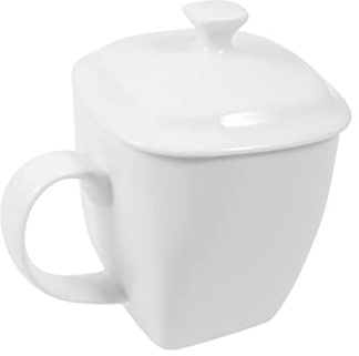 POPETPOP Tazza in Bone China Bianca Premium Ecologica Resistente al Calore per Latte e Tè Regalo Compleanno per