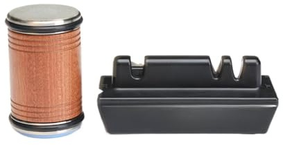 Aiguiseur de couteaux à angle réglable – Rouleaux en céramique double grain pour ciseaux de cuisine/cuisine/base antidérapante