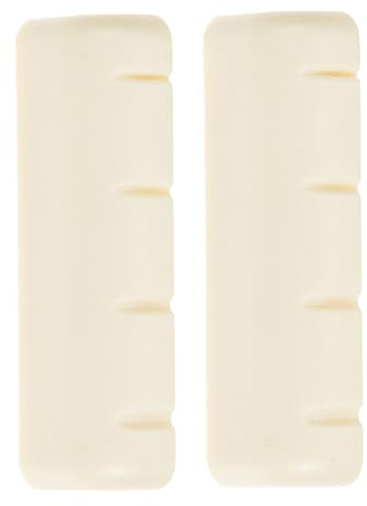 TOYANDONA 2 Tuercas de Abs para Puente de Banjo Blanco, Soporte de Cuerdas y Reducción de Ruido, Accesorios Duraderos para Banjo