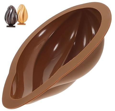 BAZEITFLOW Easter Egg Silicone Mold Chocolate Mousse Cake Mold Spiral French Style Non-Stick Heat Resistant Kitchen Baking Tool