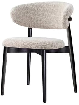 Silla de comedor moderna de nogal, sillón ergonómico con respaldo curvado, tapizado de tela de madera maciza, ajustable, antideslizante, ideal para cocina, sala de estar, oficina