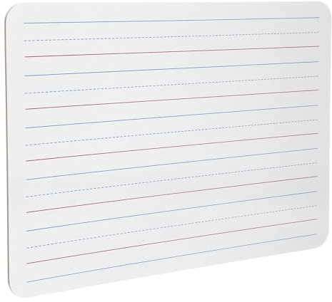 Zerodeko Petit Tableau Effaçable Double Face pour Garçon Fille Planche Écriture à Quatre Lignes et Trois Cases Tableau Blanc Portable pour Apprentissage et Bureau