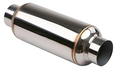 Tubo escape del coche Silenciador de escape universal de 2,5/3, resonador de acero inoxidable de 12 de longitud y sonido potente. Tubo silenciador escape(3 inch)