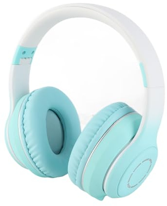 Naroote Casque Supra-auriculaire, Micro Pliable Haute sensibilité, Batterie Longue Durée, Casque avec Lumière pour Tablette et Téléphone (Green)
