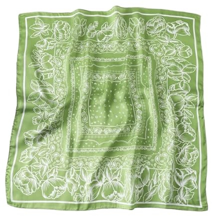 1 ST Sidenscarf Hårhalsdukar 70 * 70cm Fyrkantig Rosa Blomma Huvudsjal Sommarsjal Hijab Wrap Pannband(5)