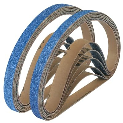 Cinta de lijado Bandas de lijado zirconio 30 pulgadas for lijadoras banda, granos surtidos 40, 60, 80 y 120, bandas 762 x 25 mm for 12 unidades para madera pulido de metales(12PC P40)