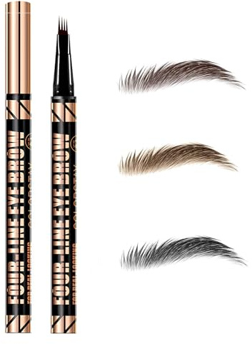 Lápiz de cejas Microblading Resistente al Agua, Con Punta de 4 Puntas, Eyebrow Pencil, Natural de Larga Duración, Cejas Maquillaje Naturales, Duradero a Las Manchas, duran todo el día-01