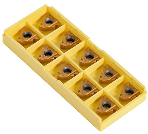 10pcs 3/8 '' 16ER AG60 Fresa per Inserti in Metallo Duro Inserti Taglio Indicizzabili per Metallo in Acciaio Inossidabile Strumento di Fresatura del Tornio Filettatura Esterna