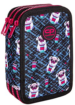 Goldkids COOLPACK XXL Federtasche Federmappe Federmäppchen 44-teilig gefüllte Schüleretui 3-stöckig 20 x 13,5 x 7 cm Dogs to go inkl Füller Patrone