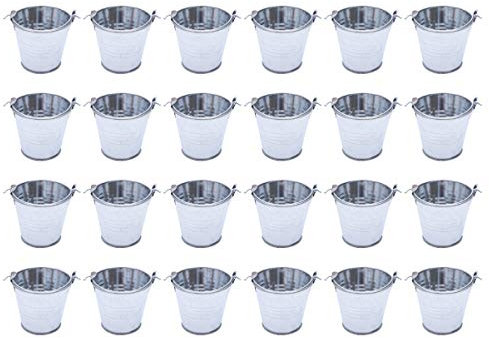 NUOBESTY 24stücke Mini-metalleimer Aus Weißblech Als Blumentopf Und Pflanzgefäß Für Balkon Und Schreibtisch Klein Und Dekorativ Für Zuhause Und Garten