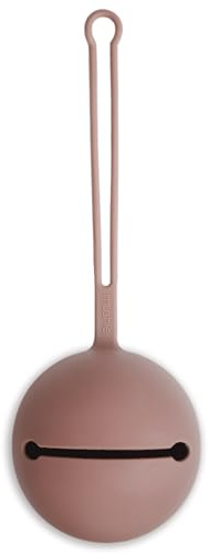 Mushie Silikon Schnullerbox | Aufbewahrung Schnullerhalter Case | Sichere & Hochwertige Baby Zubehör für Kleinkinder & Babys | Cloudy Mauve