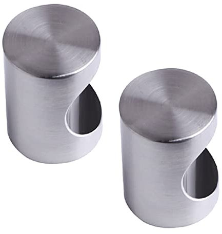 IBOWZ Maniglie Cucina Maniglie Armadio 2 Pezzi Maniglie per cassetti in Lega di Zinco Maniglie sospese Argento Spazzolato Manopole per mobili Ferramenta per mobili per armadietti da Cucina Manopol
