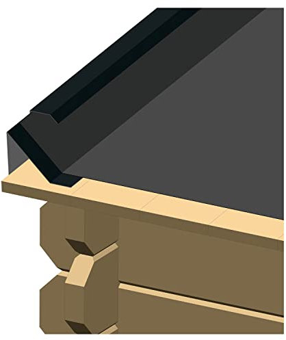 Pannello per tetto piatto per copertura in EPDM, 2 pezzi, profilo angolare per tetto piano, tettoia da giardino, in alluminio, antracite, 200 cm