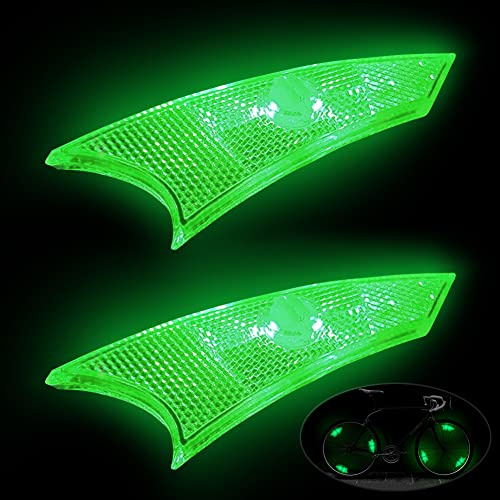 NIUAWASA Luz LED para radios de Bicicleta Impermeable Fácil de Instalar Luces de Rueda de Bicicleta 3 Modos Lámpara de Advertencia Segura para Niños y Adultos 2 Unidades
